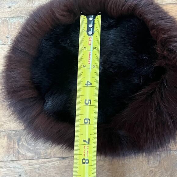Vintage Women\'s Russian Style Brown & Black Real Fur Hat main image 5